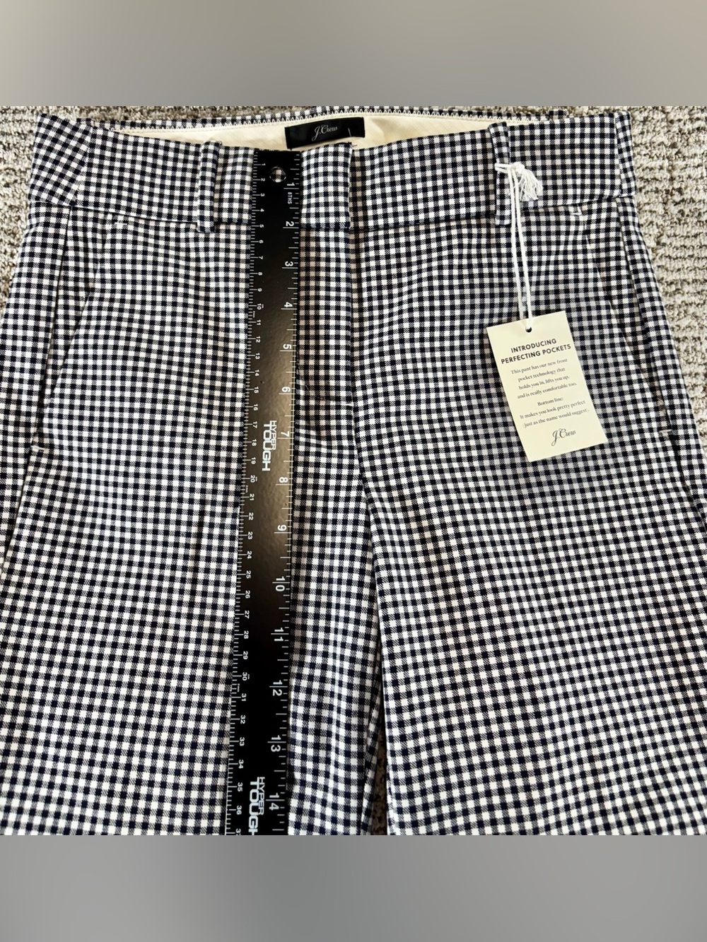 NWT J. Crew Women’s Size 2 Black-White Gingham Checkered Cameron Pants - Picture 5 of 11